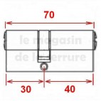 Cylindre Bricard provisoire 30x40 pour serrure 8152 A2p* - Serrures & Clés