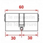 Cylindre européen BRICARD A2P* Serial S avec protecteur 30X30