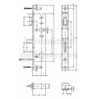 241180 serrure 1 point  axes 34/92 TU24 SCHUCO