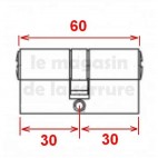 Cylindre européen TESA TE5 30X30 laiton