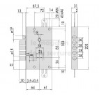 Serrure CISA 57515/48 gorges axe 63 mm