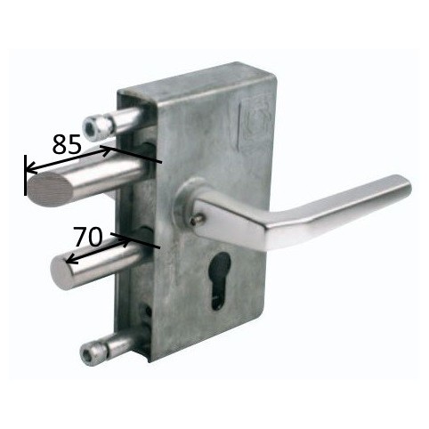 Serrure portail JDC 104 tube carré 60