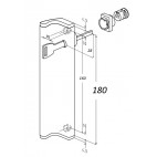 Poignée tirage AVEC kit cylindre ALU coulissant extérieur  SOBINCO
