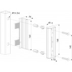 Gache butée verte 6005 profil carré pour serrure LOCINOX