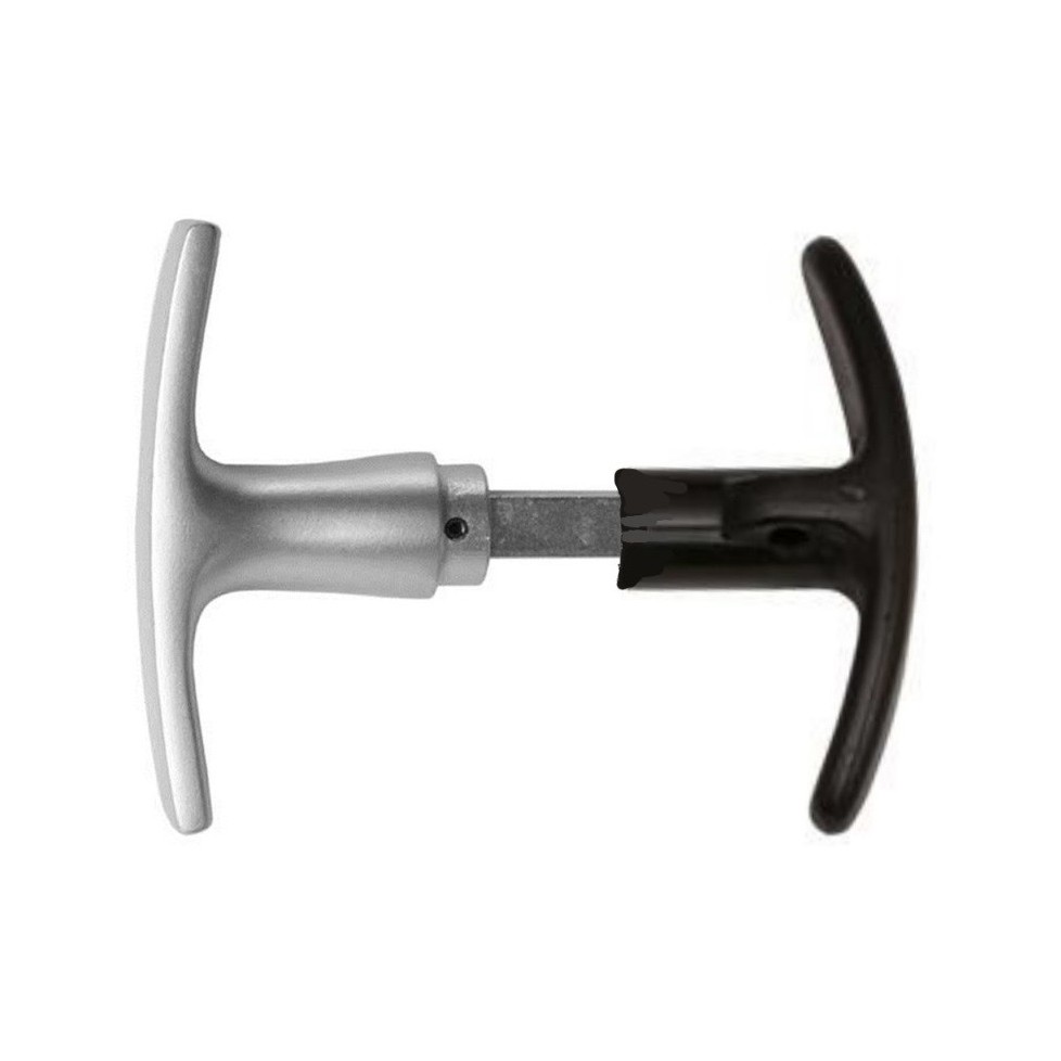 Poignée double pour serrure garage carré 9 mm Poignée double pour serrure garage carré 9 mm