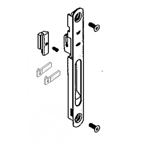 234384 Cuvette simple coulissant blanche SCHUCO avec crochets