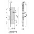 Serrure CISA 20/85 52011.20