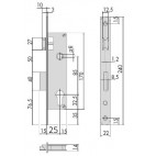 Serrure CISA 25/85 52011.25