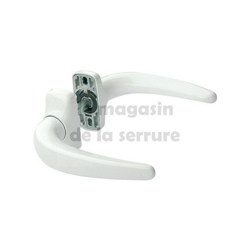Béquille double à ressort de rappel blanche C8 Béquille double à ressort de rappel blanche C8