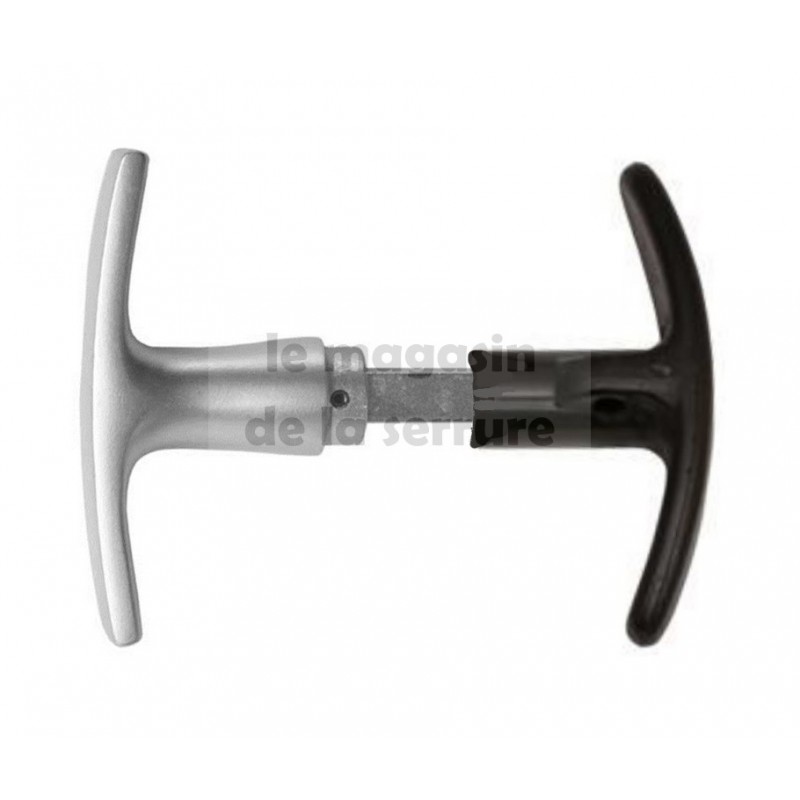 Poignée double pour serrure garage carré 8 mm Poignée double pour serrure garage carré 8 mm