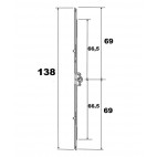 259721 Crémone OB axe 15 GR1380 1201-1600  ROTO