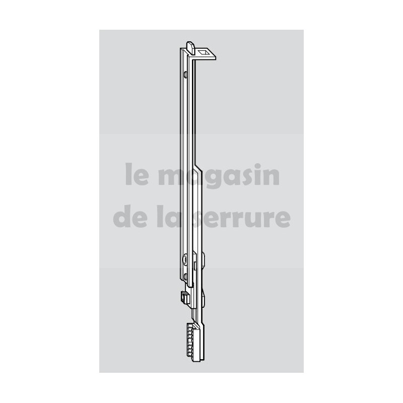349187 Verrou haut sortie droite ROTO avec plaquette 349187 Verrou haut sortie droite ROTO avec plaquette