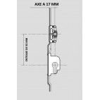 628502 4 crochets de 5 axe 17 cylindre GR1800 Coulissant ROTO