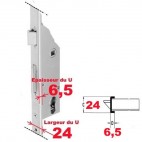 211536 Serrure 3 points A ROULEAU U24 34/92 SCHUCO