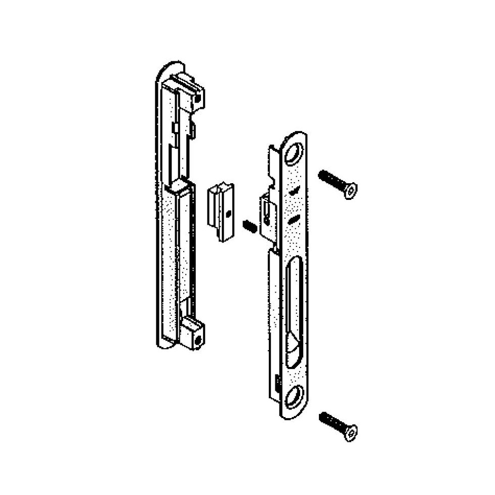 234385 Cuvette double coulissant ALU SCHUCO avec crochets