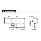 Cylindre rond BRICARD BLOCTOUT menuiserie bois