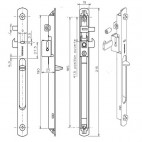 T3079.1644 Cuvette simple BLANCHE coulissant TECHNAL