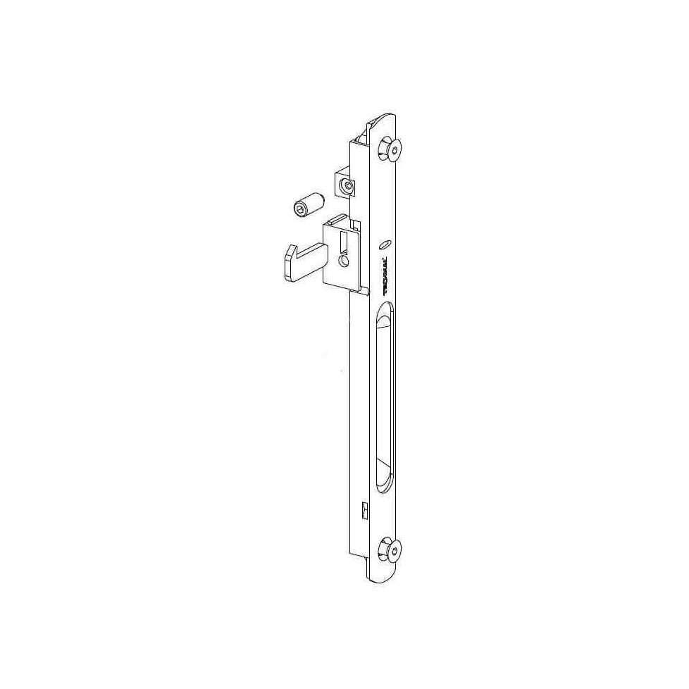 T3079.1644 Cuvette simple BLANCHE coulissant TECHNAL