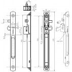 T3079.1644 Cuvette simple BLANCHE coulissant TECHNAL