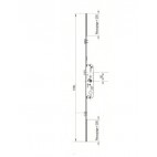 Ajustable haut bas axe 28 Lg 1780 T16 2 galets G2445218 FERCO GU
