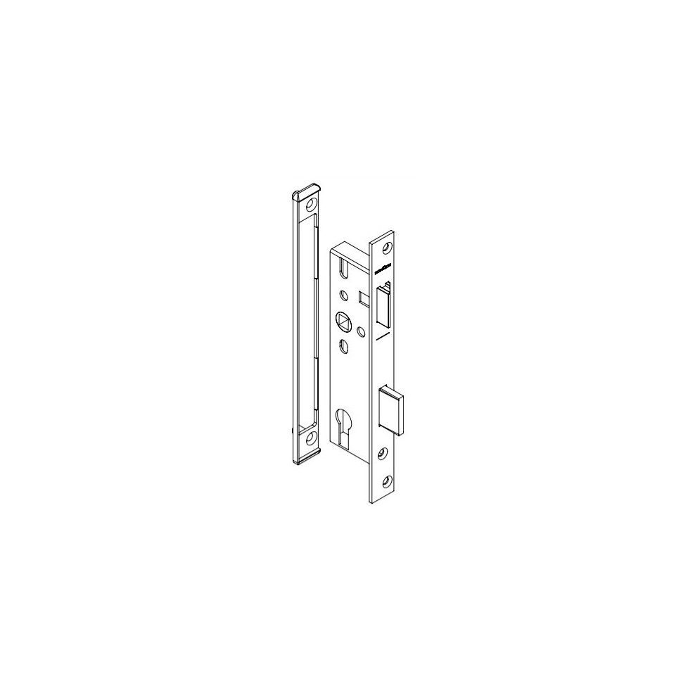 241255 DINL axes 35/92 TU24 serrure 1 point SCHUCO