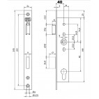 96040740 92 axe 40 mm Serrure NEMEF