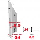 8611U24/6.5 axe à 34 à rouleau Serrure SOBINCO