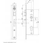 8691/31carre 9, 72 axe 40 mm Serrure NEMEF