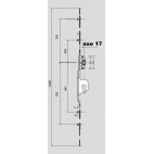 628499 4 galets axe 17 cyl GR1800 Coulissant ROTO