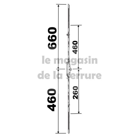 KIT axe 7 46/66 remplacement 23/7 360x560 suivant dimensions ci dessous