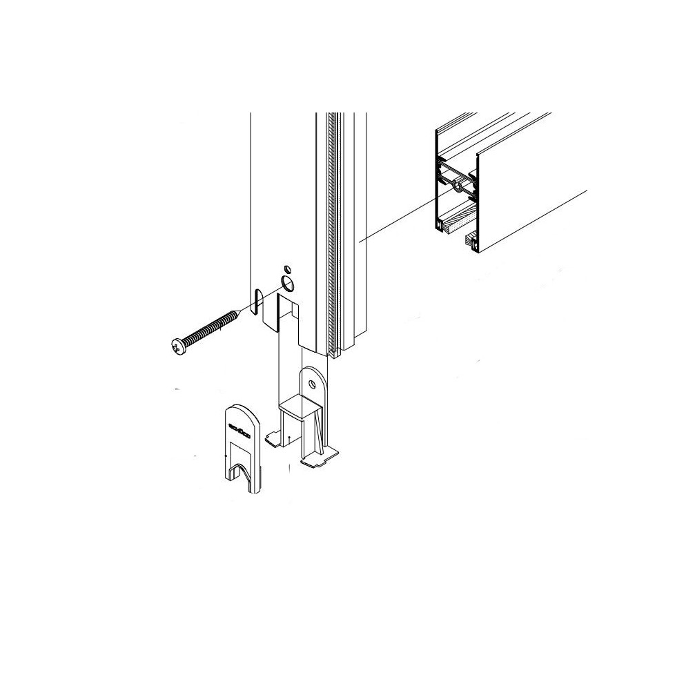 Cache rail coulissant SCHUCO