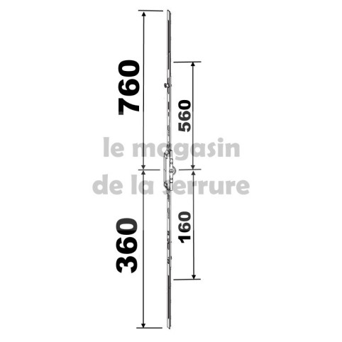 KIT axe 7 36/76 remplacement 23/7 360x760