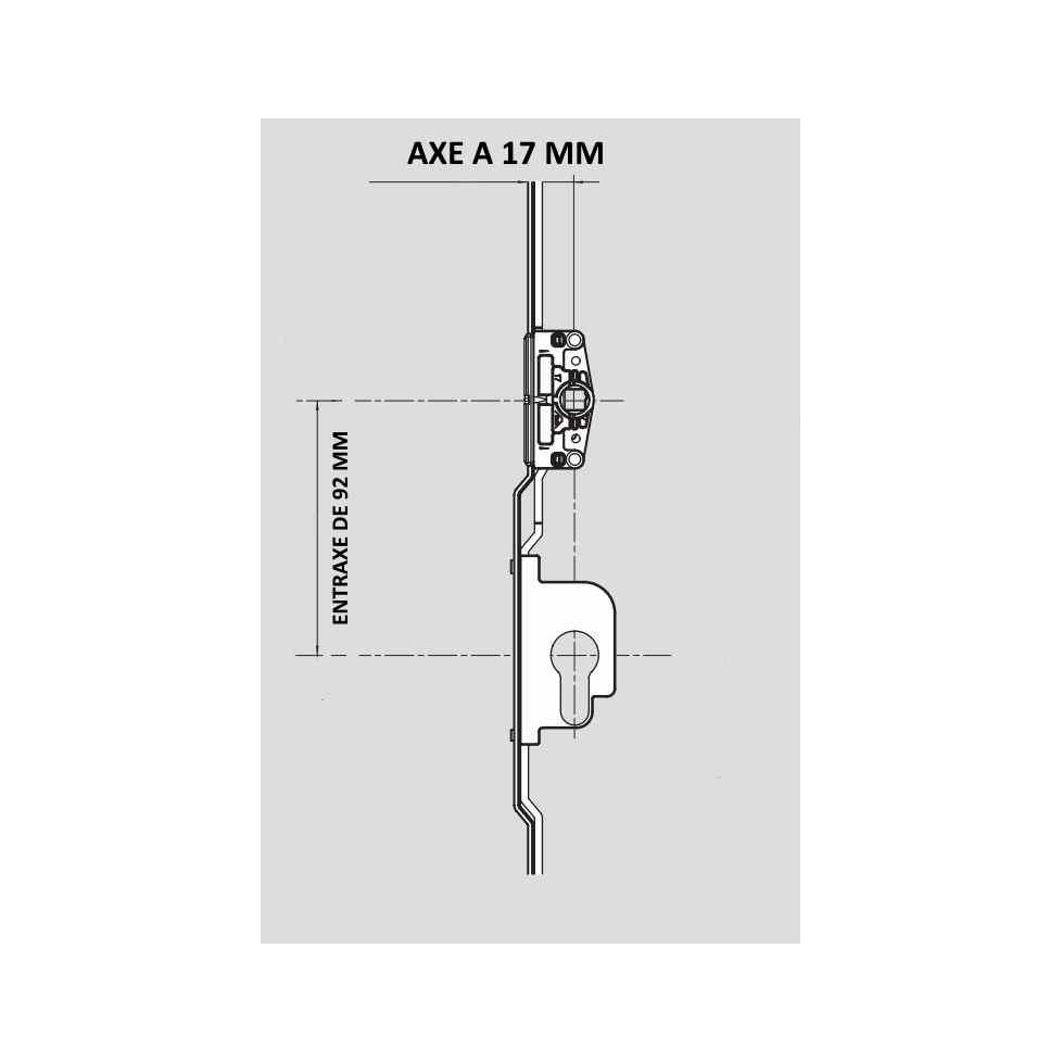 628502 4 crochets de 5 axe 17 cylindre GR1800 Coulissant ROTO 628502 4 crochets de 5 axe 17 cylindre GR1800 Coulissant ROTO