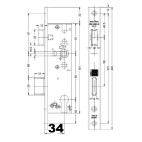 279496 serrure 1 point TU24 SCHUCO