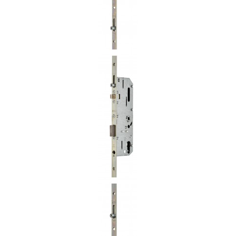 Serrure Vachette 20500 – Pêne dormant + 1/2 tour + 3 galets – Axe 40 – Têtière 16 – L2150 – Droite