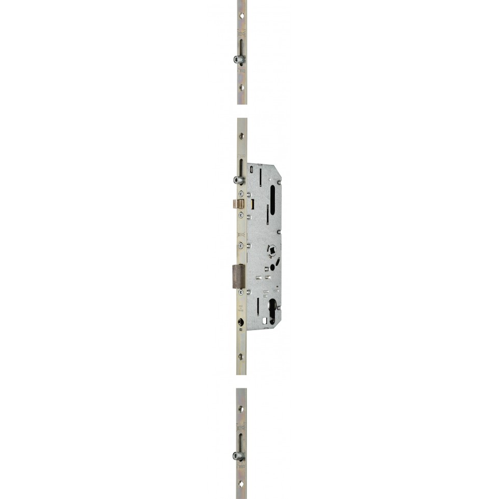 Serrure Vachette 20500 – Pêne dormant + 1/2 tour + 3 galets – Axe 40 – Têtière 16 – L2150 – Droite