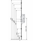 Crémone automatique GU FERCO FERCOMATIC R4 35/70 – 4 galets – L2150 – D1045 – 6-33160-08-0-1