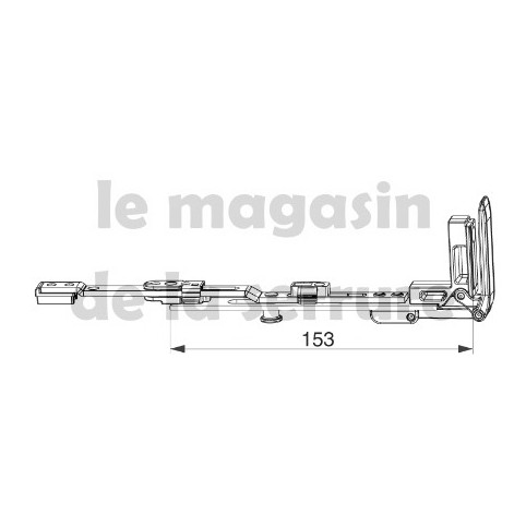 Verrouillage de semi-fixe MM rallongeable MM avec 1 i.S.