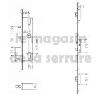 Serrure KFV AS4640 B001 – Axe 25, 92 mm | Multipoints