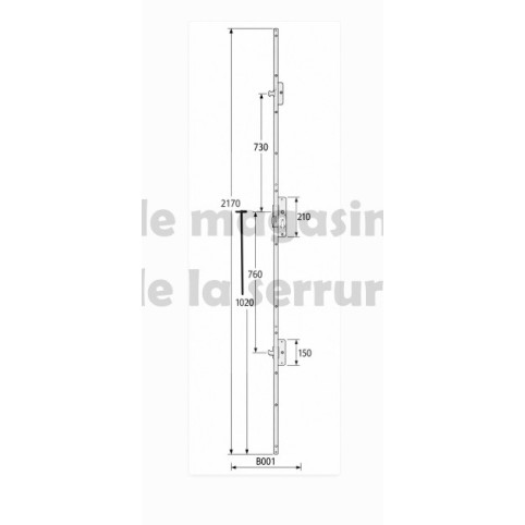 Serrure multipoints KFV AS4640 B001