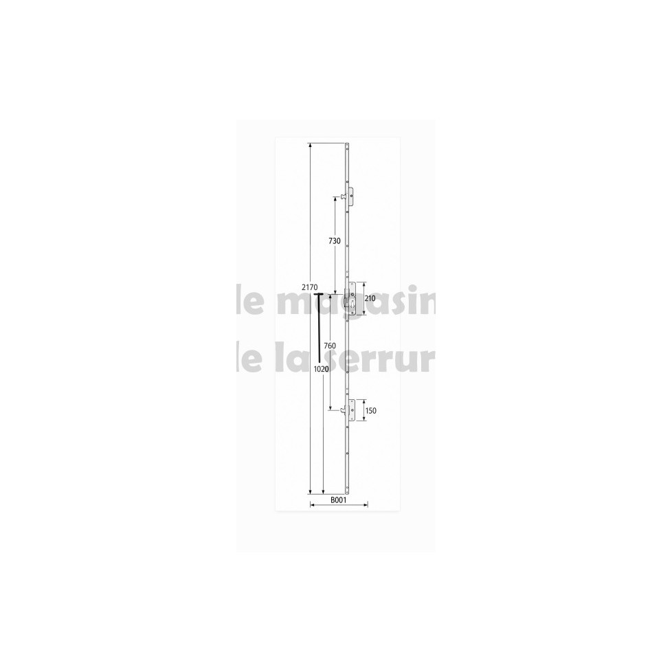 Serrure multipoints KFV AS4640 B001
