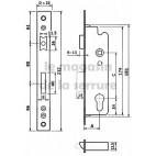 SERRURE GNS 7791 AXE30 EA 85 T22