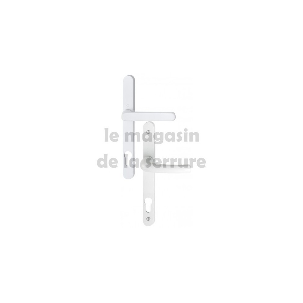 poignee porte étroite entraxe 92 gris clair