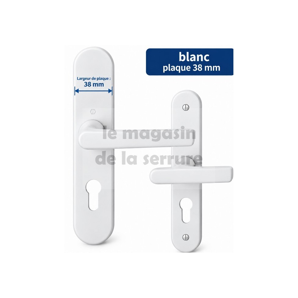 poignee porte plaque 38mm entraxe 92